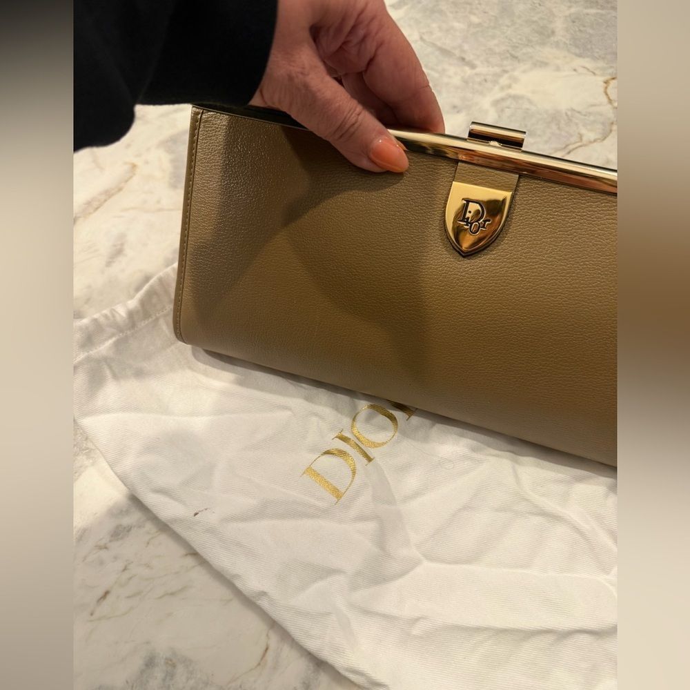 Christian Dior Tan Leather Clutch - Picture 5 of 8